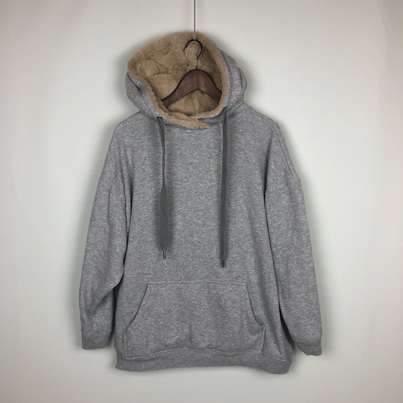aerie Tops - Aerie Women’s faux fur lined hood sweatshirt M